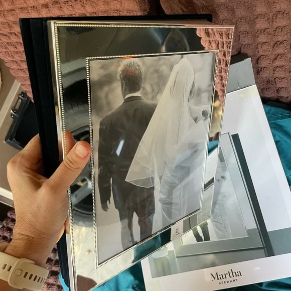 Martha Stewart Silver Beaded Photo Album, Great Wedding Gift. - Picture 6 of 12